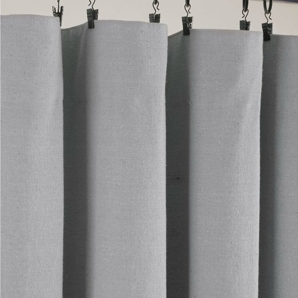 Lush Decor Linen Button 100 Percent Lined Blackout Window 2 Curtain Panels - Picture 3 of 7